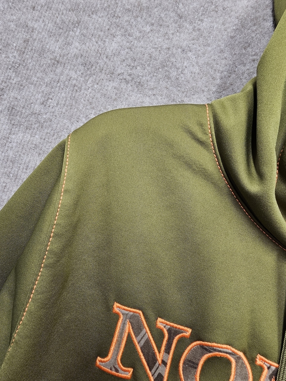 Nomad Y2K Hoodie Mens Large Green Hunting Camo Lined Fleece Pullover Logo - Picture 7 of 12
